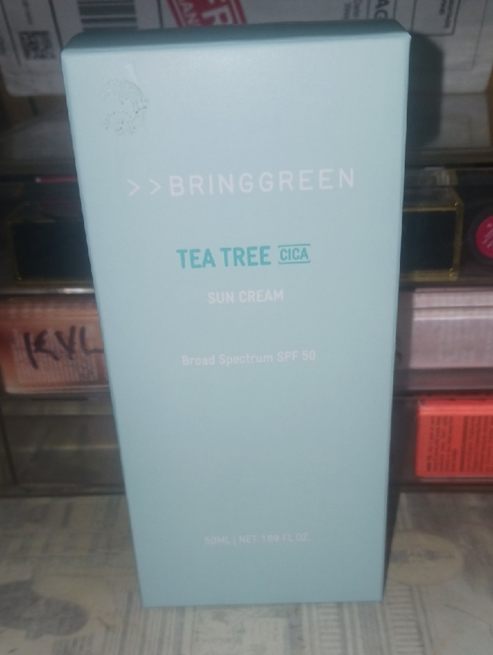 BringGreen Tea Tree Cica Sun Cream SPF 50 — Light Mint Sun Protection